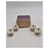 Vintage Wedgwood Kutani Crane Napkin Rings – Bone China Floral Design