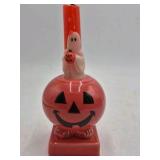 Vintage Halloween Pumpkin Ghost Candle Holder – Ceramic Jack-o