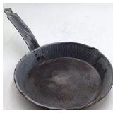 Vintage Gray Speckled Enamel Skillet – Graniteware Frying Pan with Long Handle