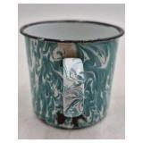 Vintage Teal Marble Enamel Mug – Graniteware Camp Cup