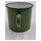 Vintage Green Enamel Mug – Graniteware Camp Cup