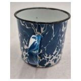 Vintage Blue Marble Enamel Mug – Graniteware Camp Cup