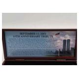 The Matthew Mint 9/11 10th Anniversary Tribute Set – 4 Colorized Coins in Display Box