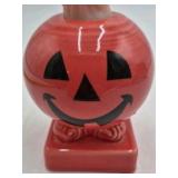 Vintage Halloween Pumpkin Ghost Candle Holder – Ceramic Jack-o