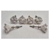Vintage Porcelain Rose Drawer Knobs