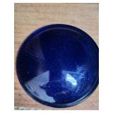 Vintage Hub Electric Co. Chicago Blue Glass Lens