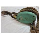 Vintage Block and Tackle Pulley System