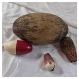Vintage Wooden Fishing Floats and Bobbers – Painted and Natural