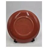 Vintage Native American Style Pottery Plate – Two Dancing Figures Turquoise Center