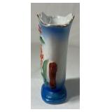 Occupied Japan Porcelain Vase – Blue Rim with Berry Branches