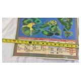 Vintage Nintendo Dragon Warrior Map Poster – Overworld World Map