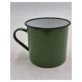 Vintage Green Enamel Mug – Graniteware Camp Cup