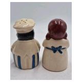 Vintage Ceramic Black Americana Salt and Pepper Shakers