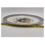 Embassy Vitrified China Oval Platter – Turkey in Landscape Scene