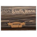 Vintage Siesta Ware Glass Steins – Multi-Color with Wood Handles