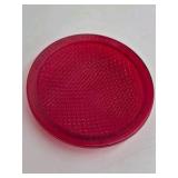 Vintage Hub Electric Co Chicago Red Glass Lens Covers – Textured Pattern