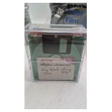 Vintage Zip Disks, Floppy Disks, and Carrying Case – Fujifilm, Memorex, Iomega