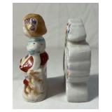 Occupied Japan Porcelain Figurine and Clock – Girl with Frog and Floral Clock