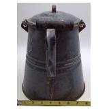 Vintage Gray Speckled Enamel Coffee Pot – Graniteware with Swinging Bail Handle
