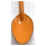 Vintage Orange Enamel Serving Spoon – Graniteware with Long Handle