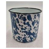Vintage Blue Marble Enamel Mug – Graniteware Camp Cup