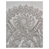 Vintage Clear Cut Glass Bowl – Pinwheel and Diamond Pattern