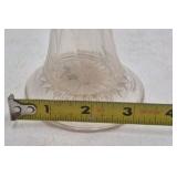 Vintage Clear Glass Swirl Vase – Crimped Rim Fluted Design