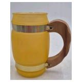 Vintage Siesta Ware Glass Steins – Multi-Color with Wood Handles