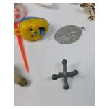 Vintage Jar of Cracker Jack Style Toy Prizes