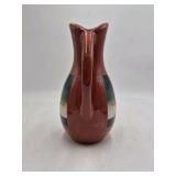 Vintage Sioux Pottery Pitcher – Geometric Triangle Pattern Signed Eaglehawk