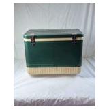 Vintage Coleman Green and Tan Metal Cooler – Diamond Logo Made in USA
