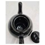 Vintage Lipton Tea Ceramic Teapot – Black Glossy Glaze