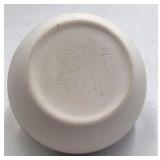 Vintage Sioux Pottery Vase – Pink Purple Gradient Geometric Mountains