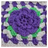 Vintage Crocheted Granny Square Afghan