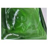 Vintage Green Depression Glass Salt and Pepper Shakers – Ribbed Diagonal Pattern