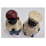 Vintage Ceramic Black Americana Salt and Pepper Shakers