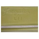 Vintage Jacquelin Ceramic Planter – Olive Green Glaze with Flared Rectangular Form