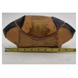 Vintage Ceramic Pillow-Form Box – Glazed Brown and Black Design