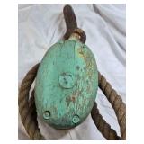 Vintage Block and Tackle Pulley System