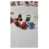 Vintage Miniature Christmas Ornaments – Mixed Set of Santa, Snowmen, Angels, and Toys