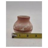 Vintage Sioux Pottery Vase – Geometric Triangle Gradient Eaglehawk Signed