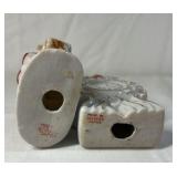 Occupied Japan Porcelain Figurine and Clock – Girl with Frog and Floral Clock