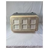 Vintage Coleman Green and Tan Metal Cooler – Diamond Logo Made in USA