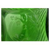 Vintage Green Depression Glass Salt and Pepper Shakers – Ribbed Diagonal Pattern