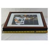 Framed Signed NFL Photos – Brent Celek Eagles 87 and Lawrence Tynes Giants Kick