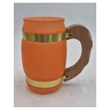 Vintage Siesta Ware Glass Steins – Multi-Color with Wood Handles