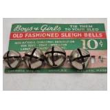 Vintage Christmas Lot – Mica Snow Box, Sleigh Bells, Bear JOY Wall Decor, Reindeer Mug