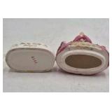 Occupied Japan Porcelain Praying Girl Figurine – Pink Dress with Rosary Dish