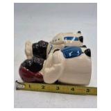 Vintage Ceramic Black Americana Salt and Pepper Shakers