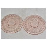 Vintage Pink Depression Glass Sherbet and Tumbler Set – Ribbed Pattern